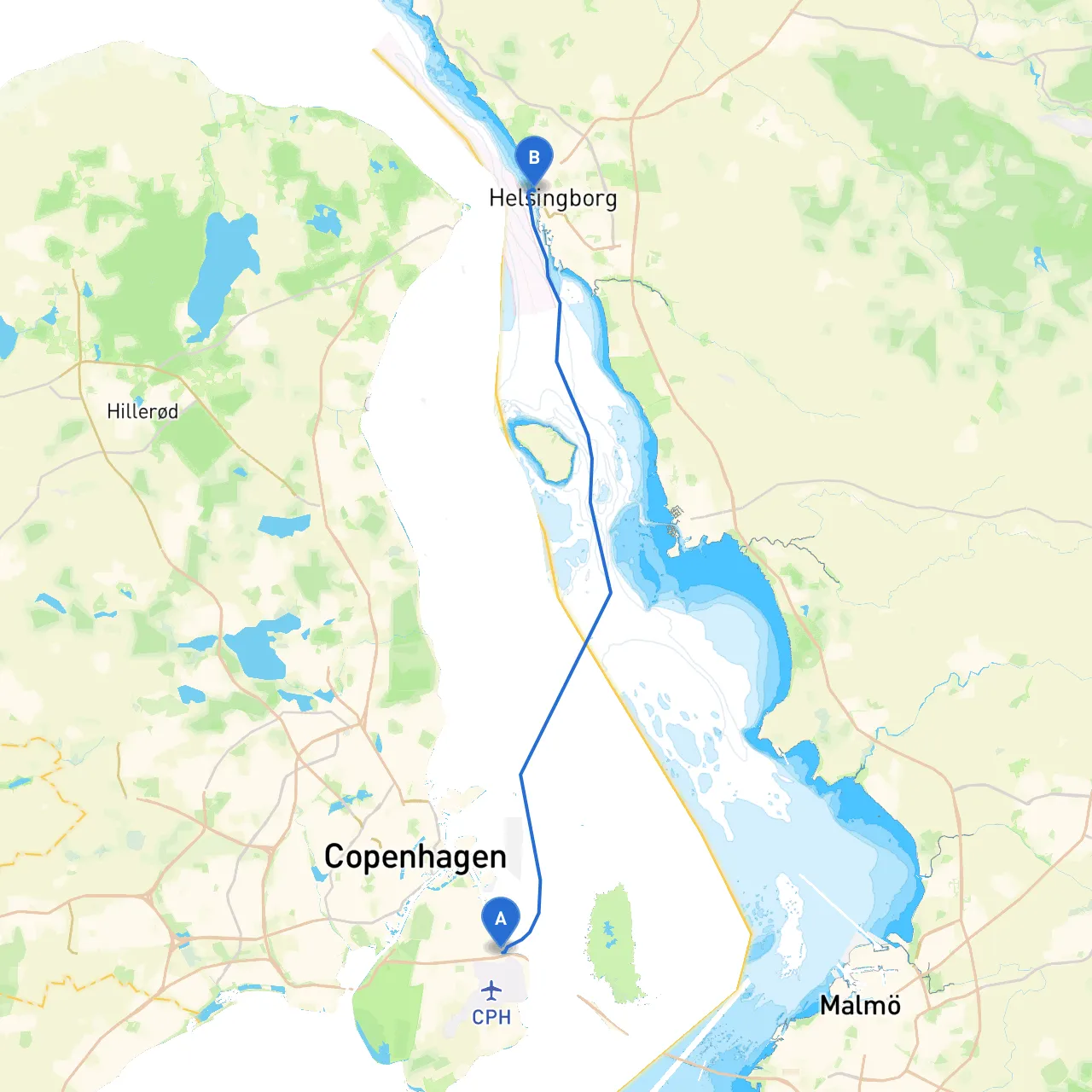 Kastrup to Helsingborg