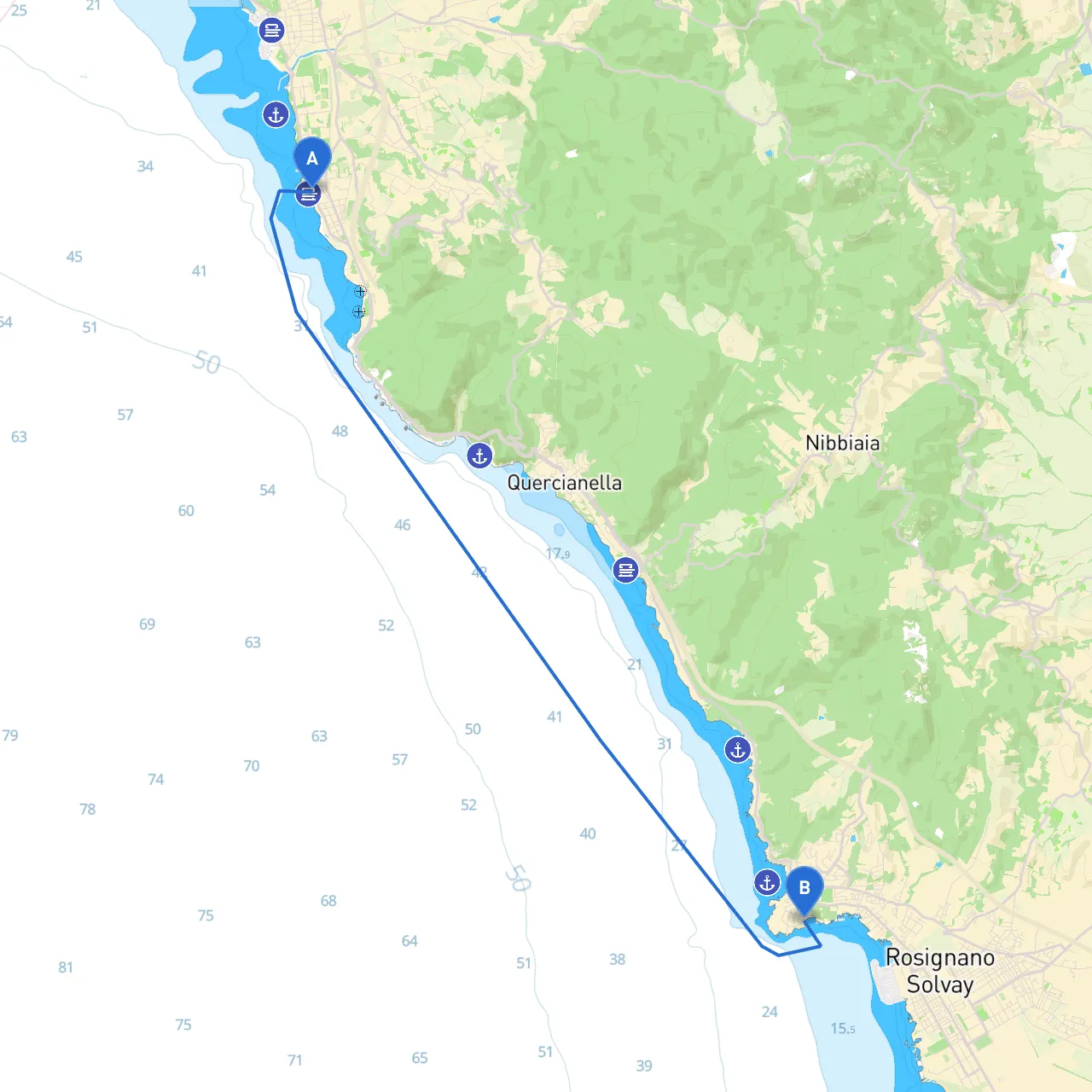 Livorno to Castiglioncello
