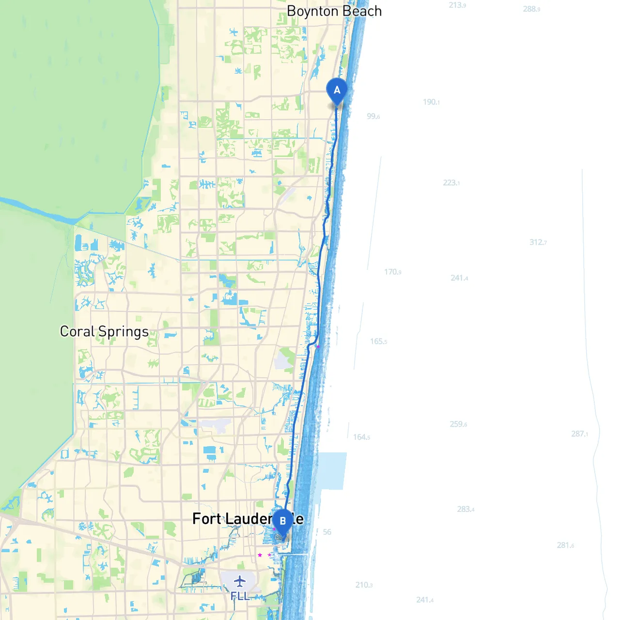 Delray Beach to Fort Lauderdale
