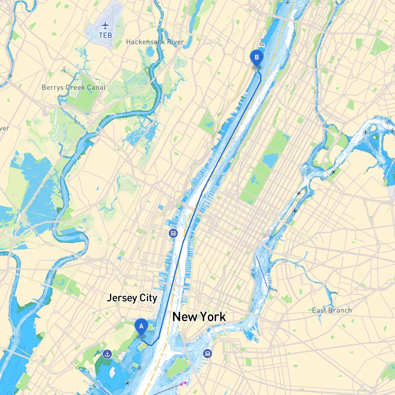 Jersey City to Edgewater
