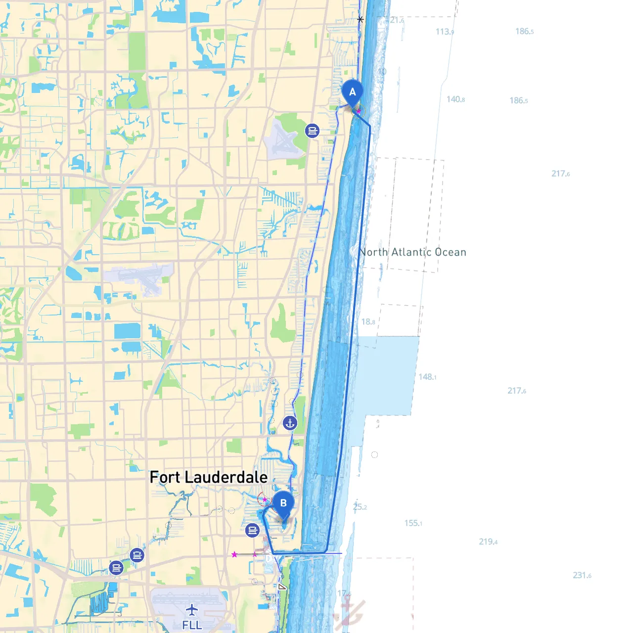 Pompano Beach to Fort Lauderdale