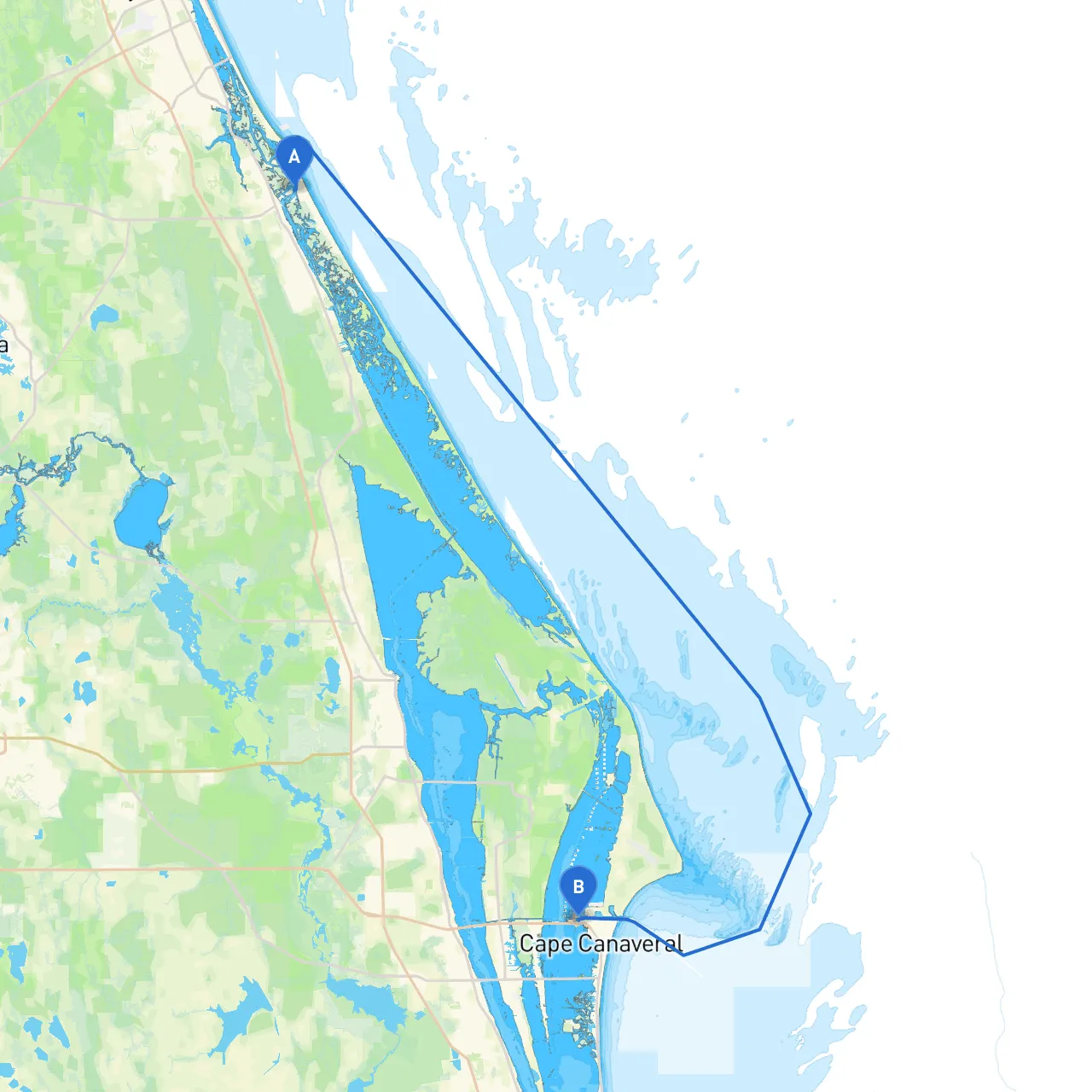 New Smyrna Beach to Cape Canaveral