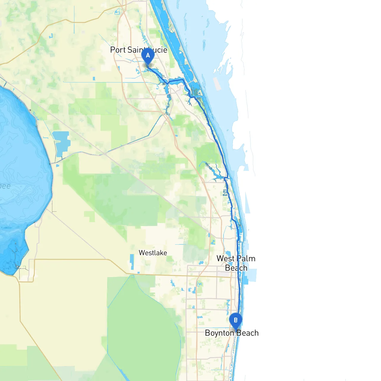 Port Saint Lucie to Boynton Beach