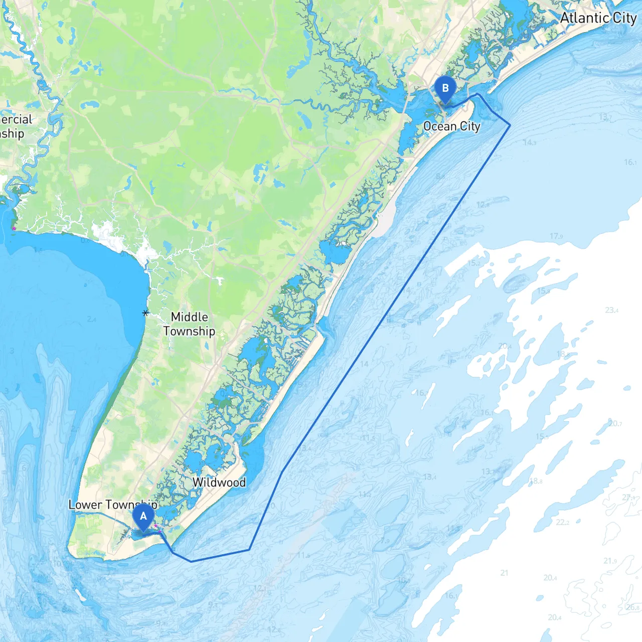 Cape May to Ocean City