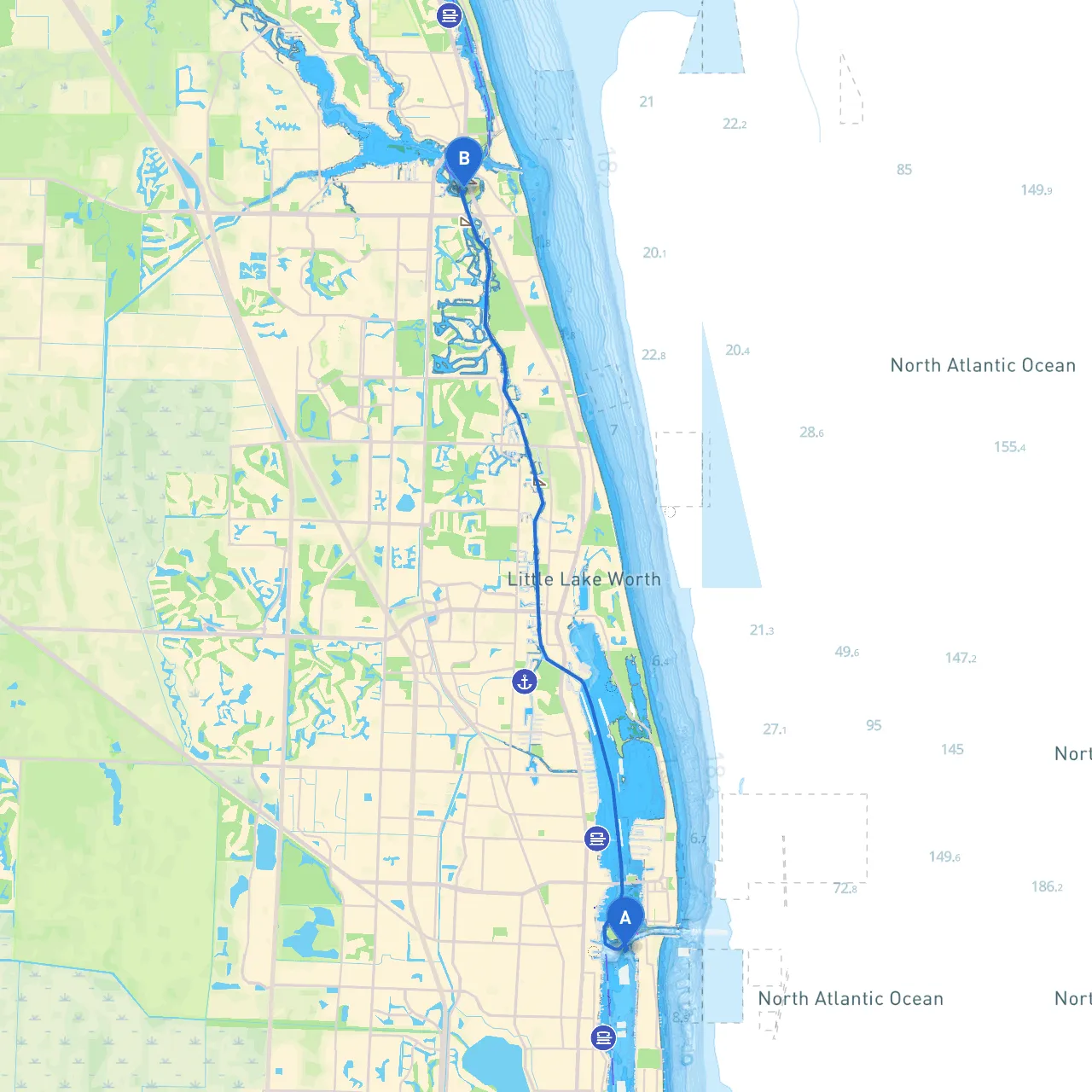 Palm Beach to Jupiter