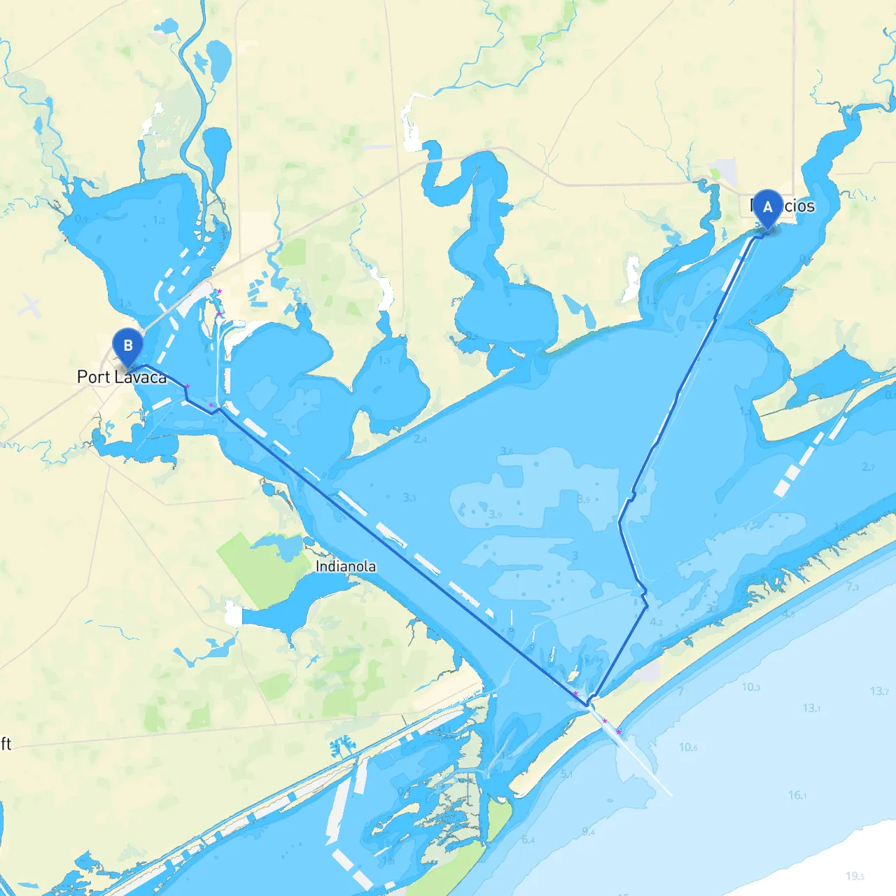 Palacios to Port Lavaca