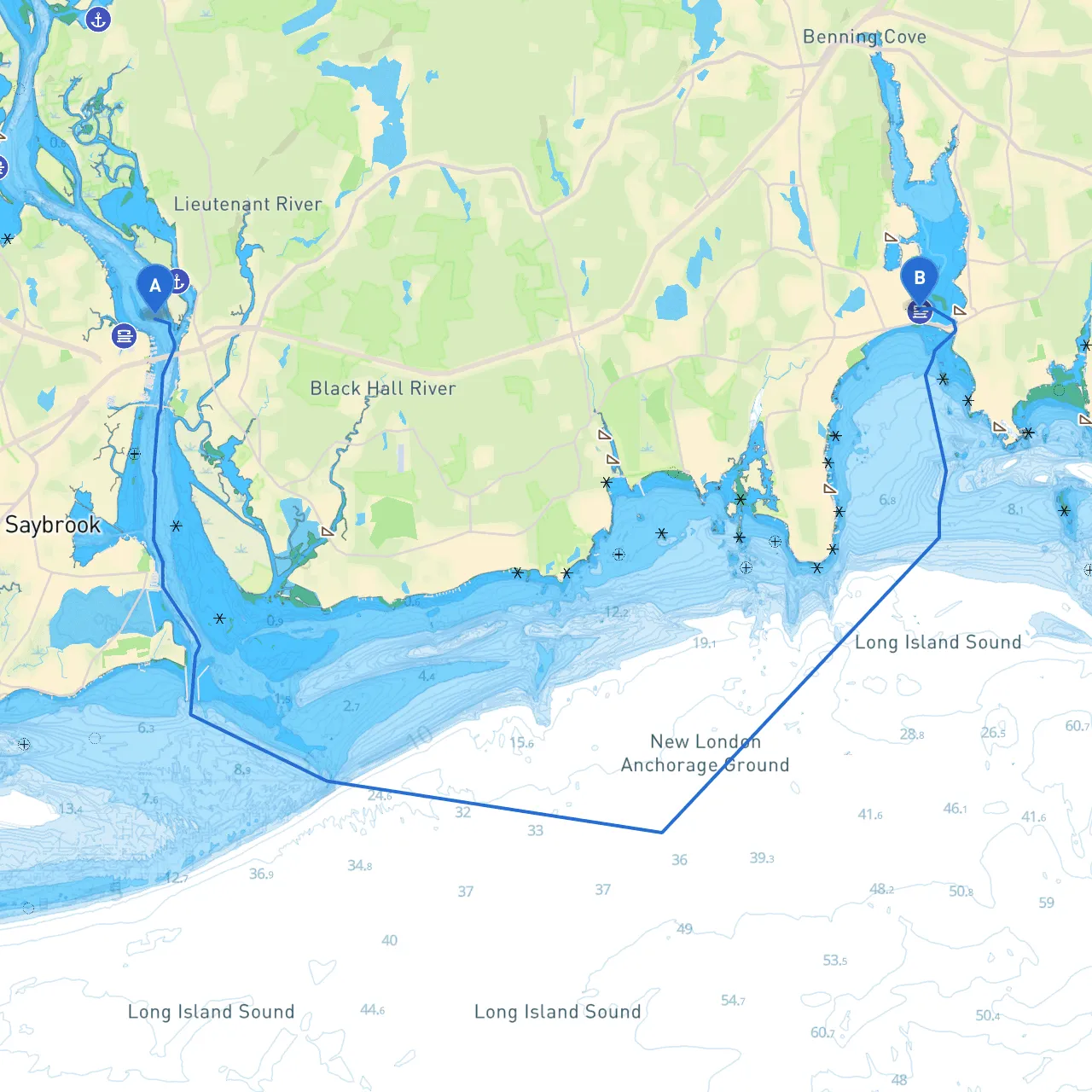 Old Saybrook to Niantic