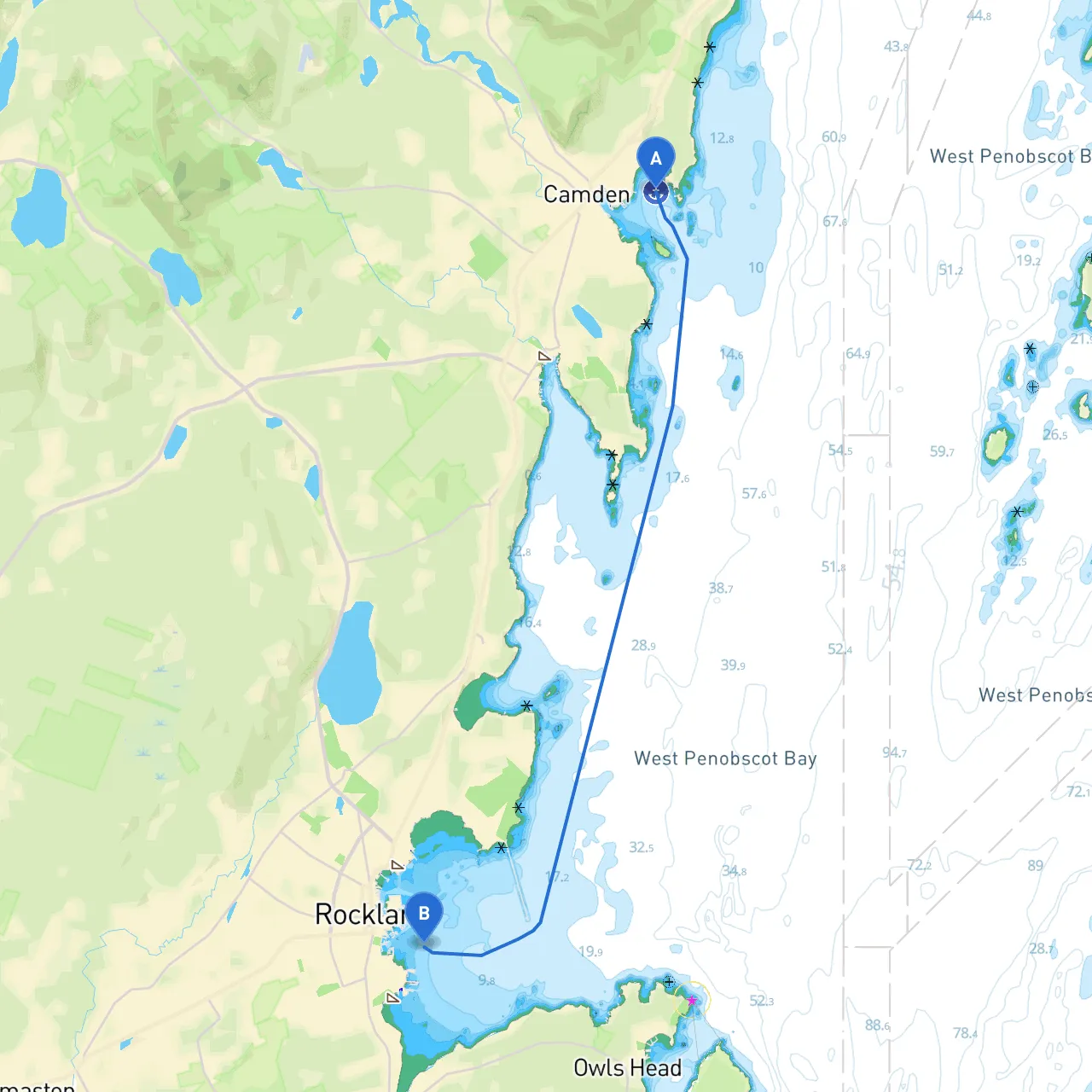 Camden to Rockland