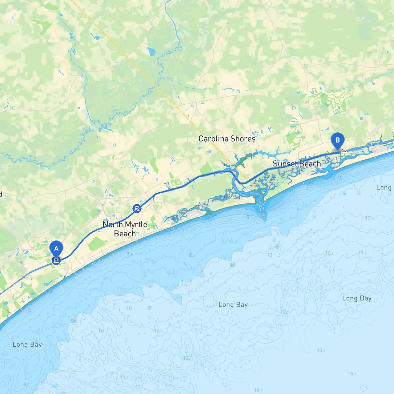 North Myrtle Beach to Ocean Isle