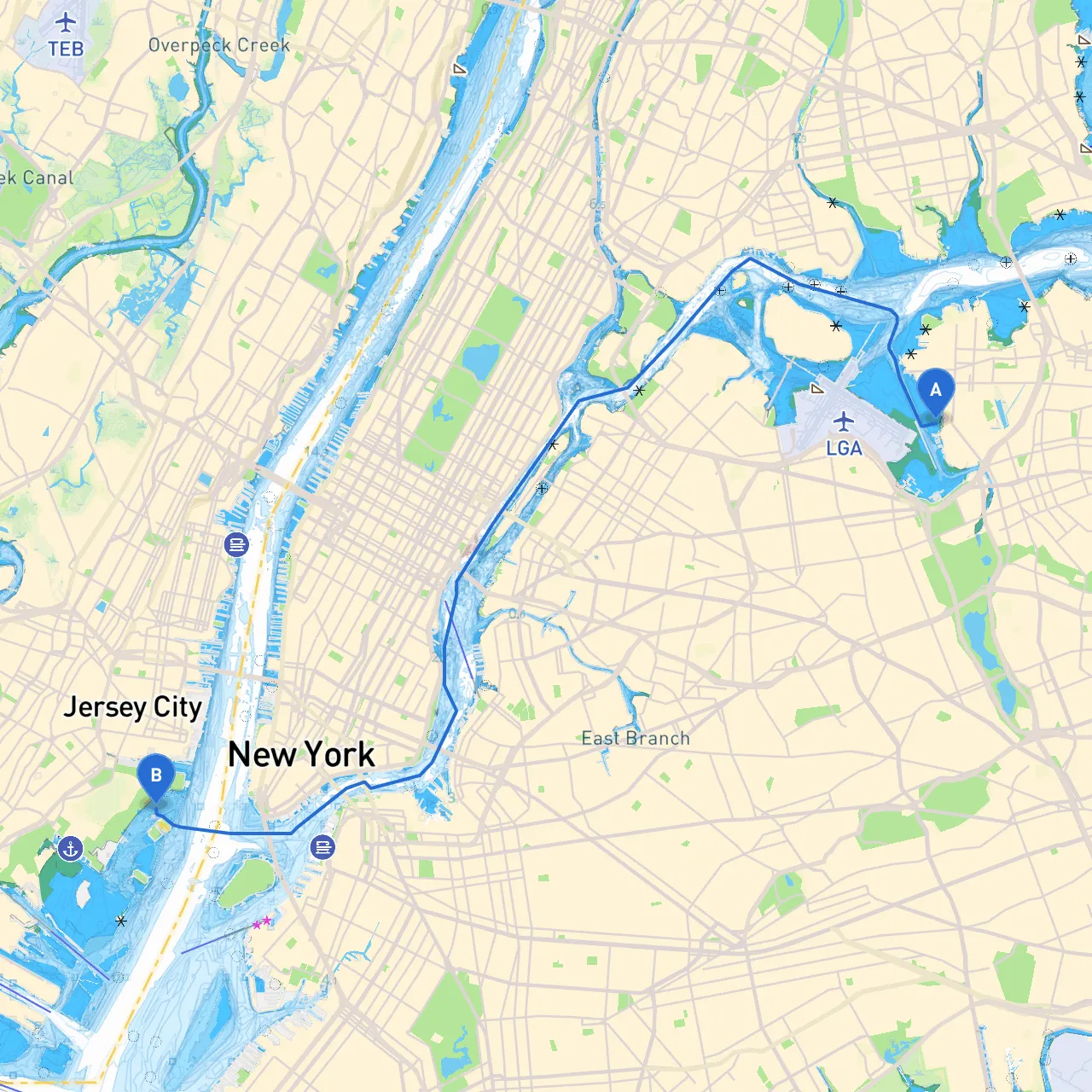 City of New York to Jersey City