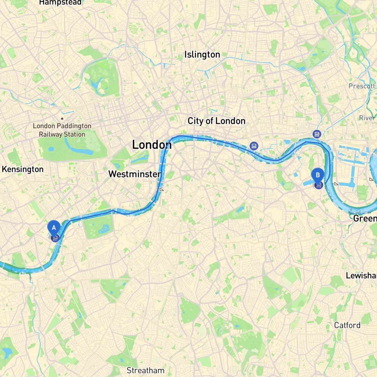 London to Rotherhithe