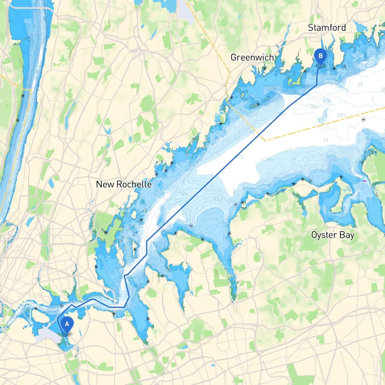 City of New York to Stamford