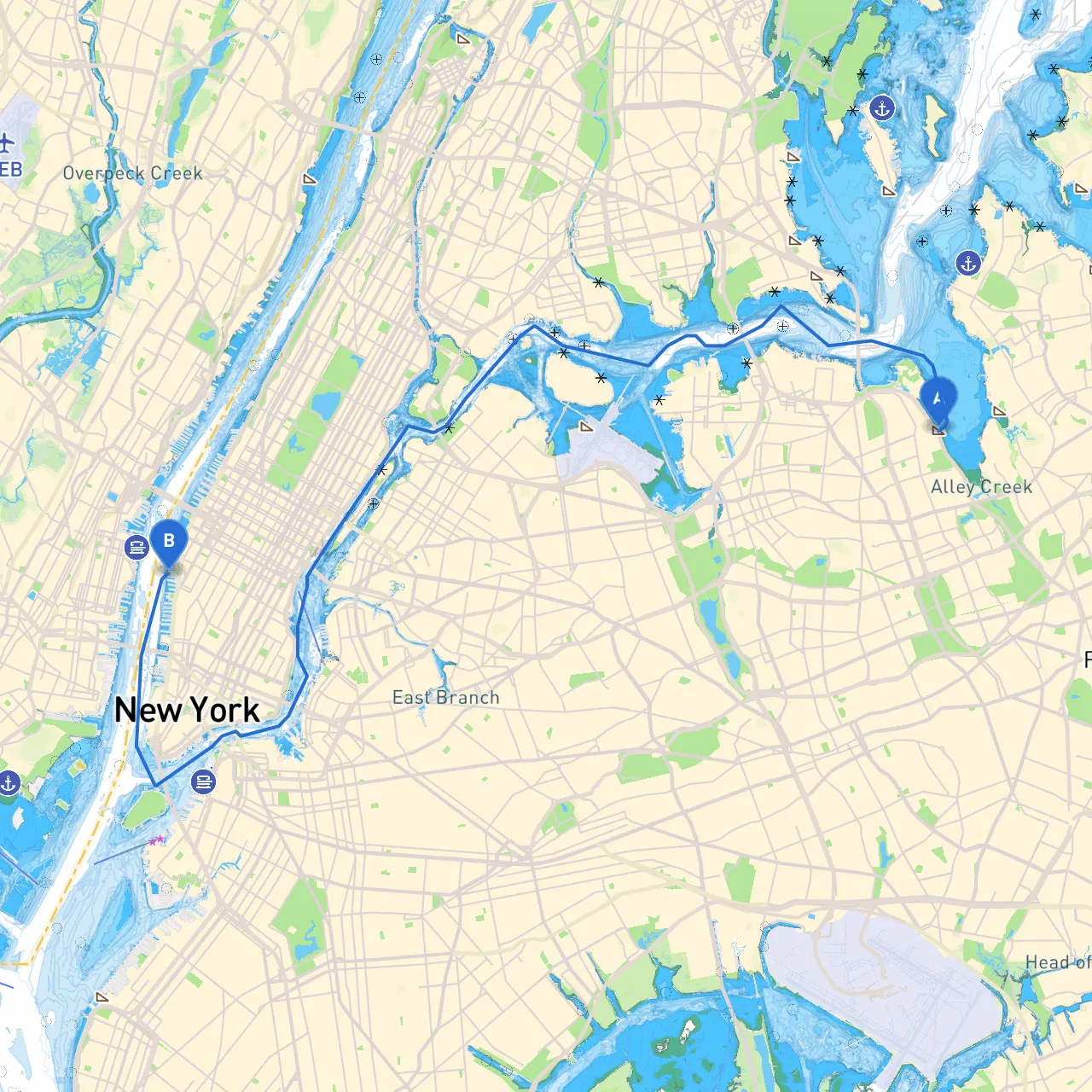 Bayside to New York