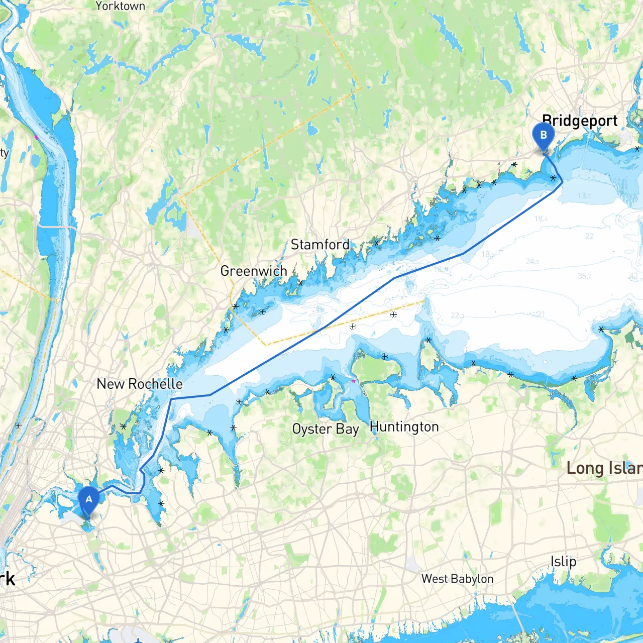 City of New York to Fairfield