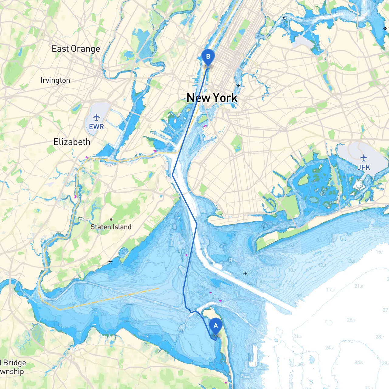 Middletown Township to New York