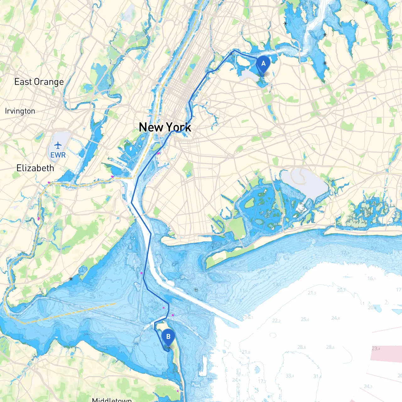 City of New York to Middletown Township