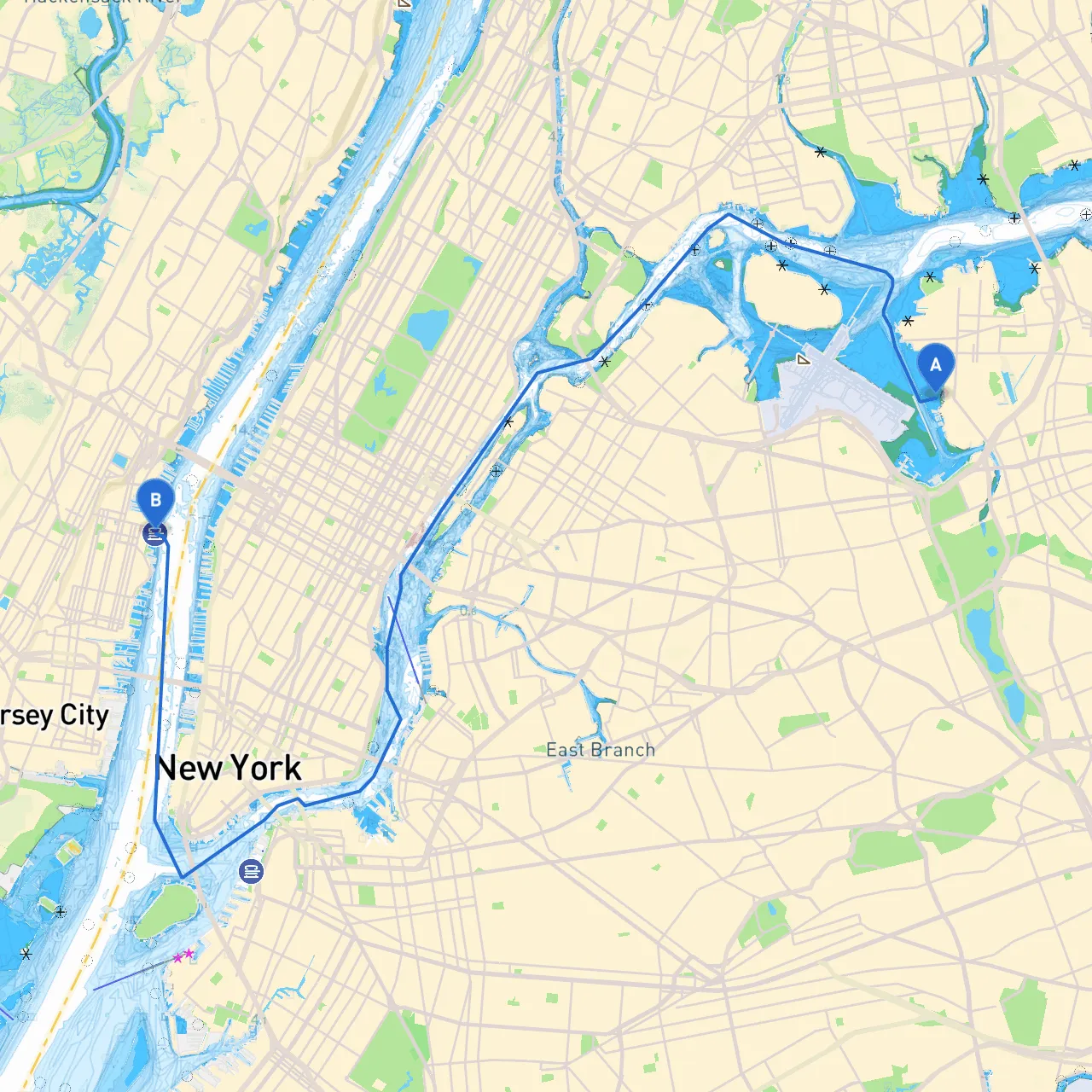 City of New York to Hoboken