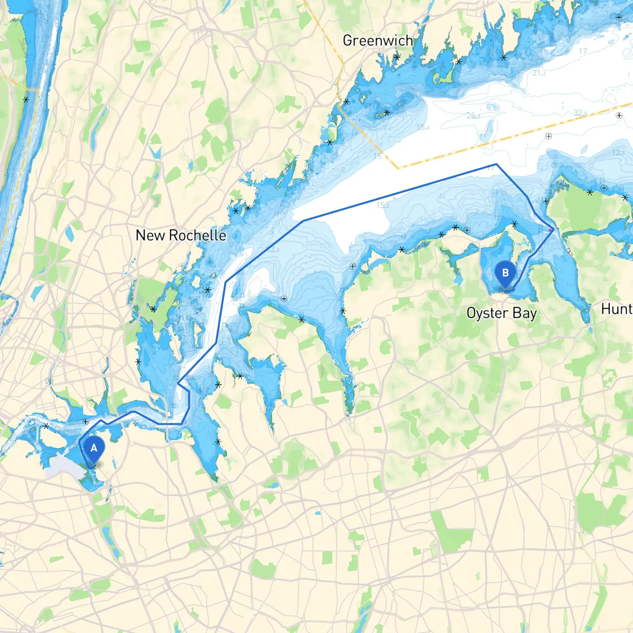 City of New York to Oyster Bay