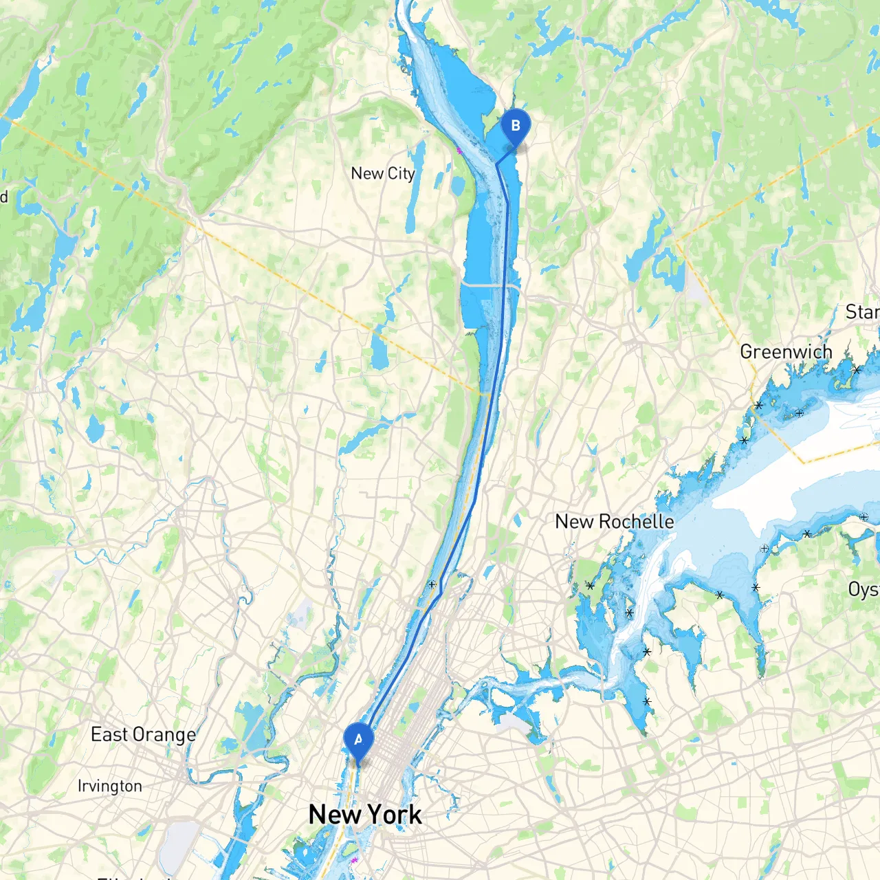 New York to Ossining