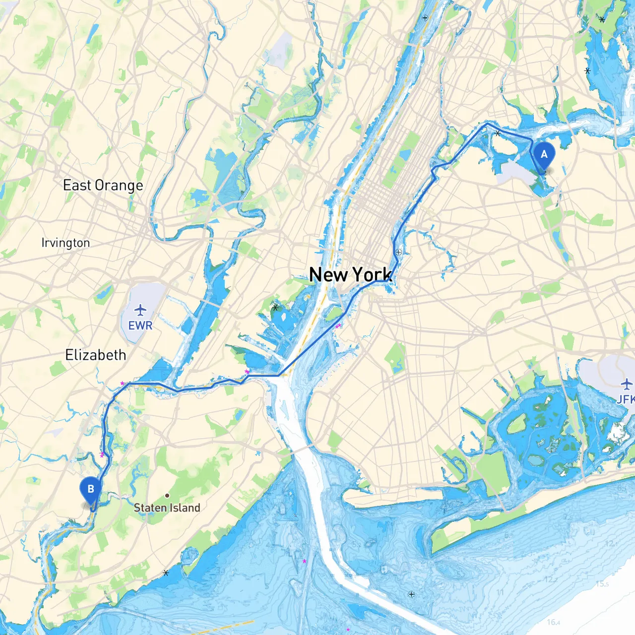 City of New York to Carteret