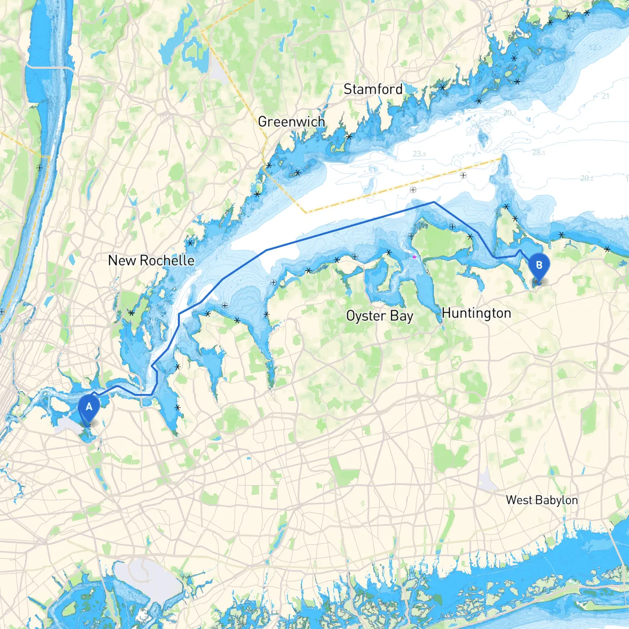 City of New York to Northport