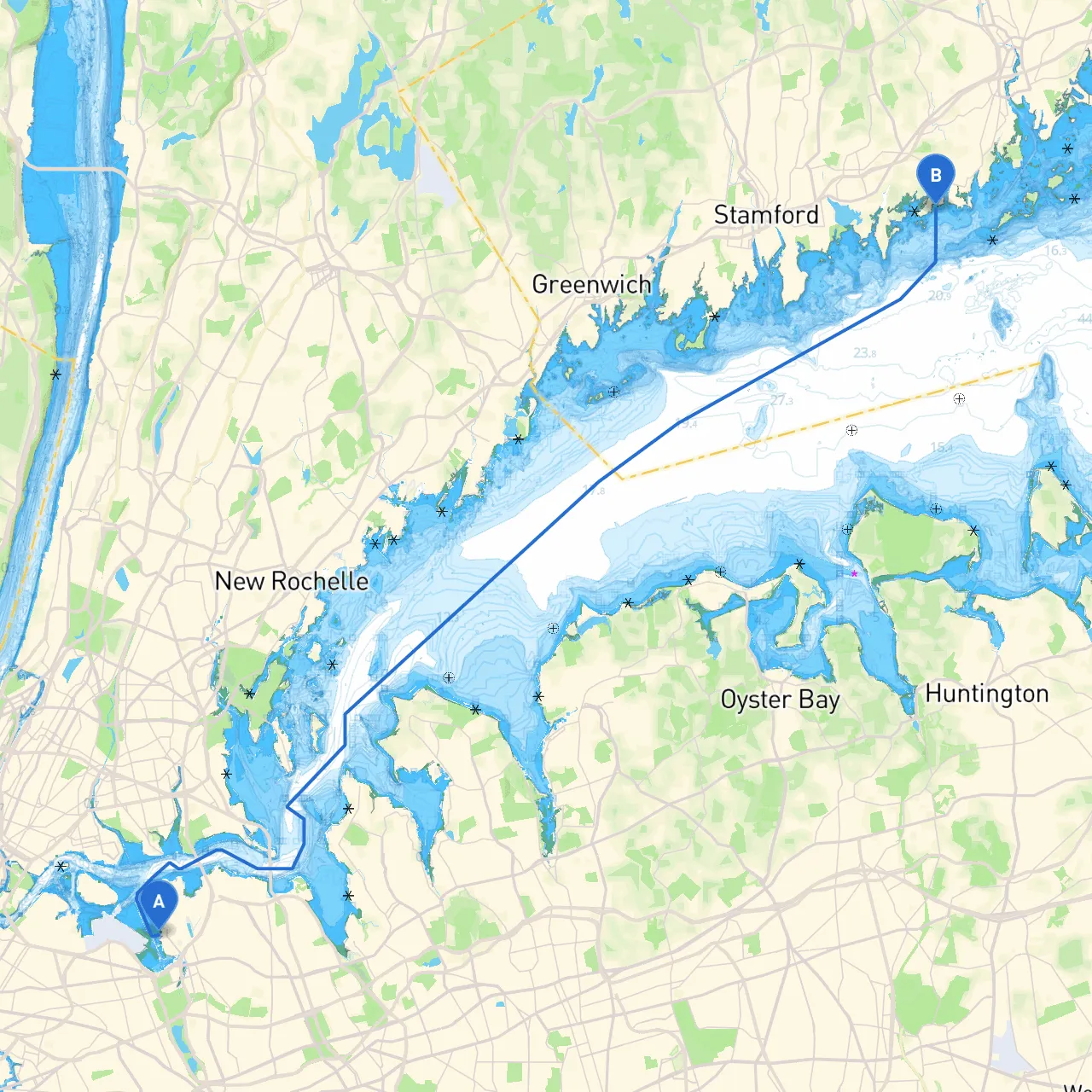 City of New York to Darien
