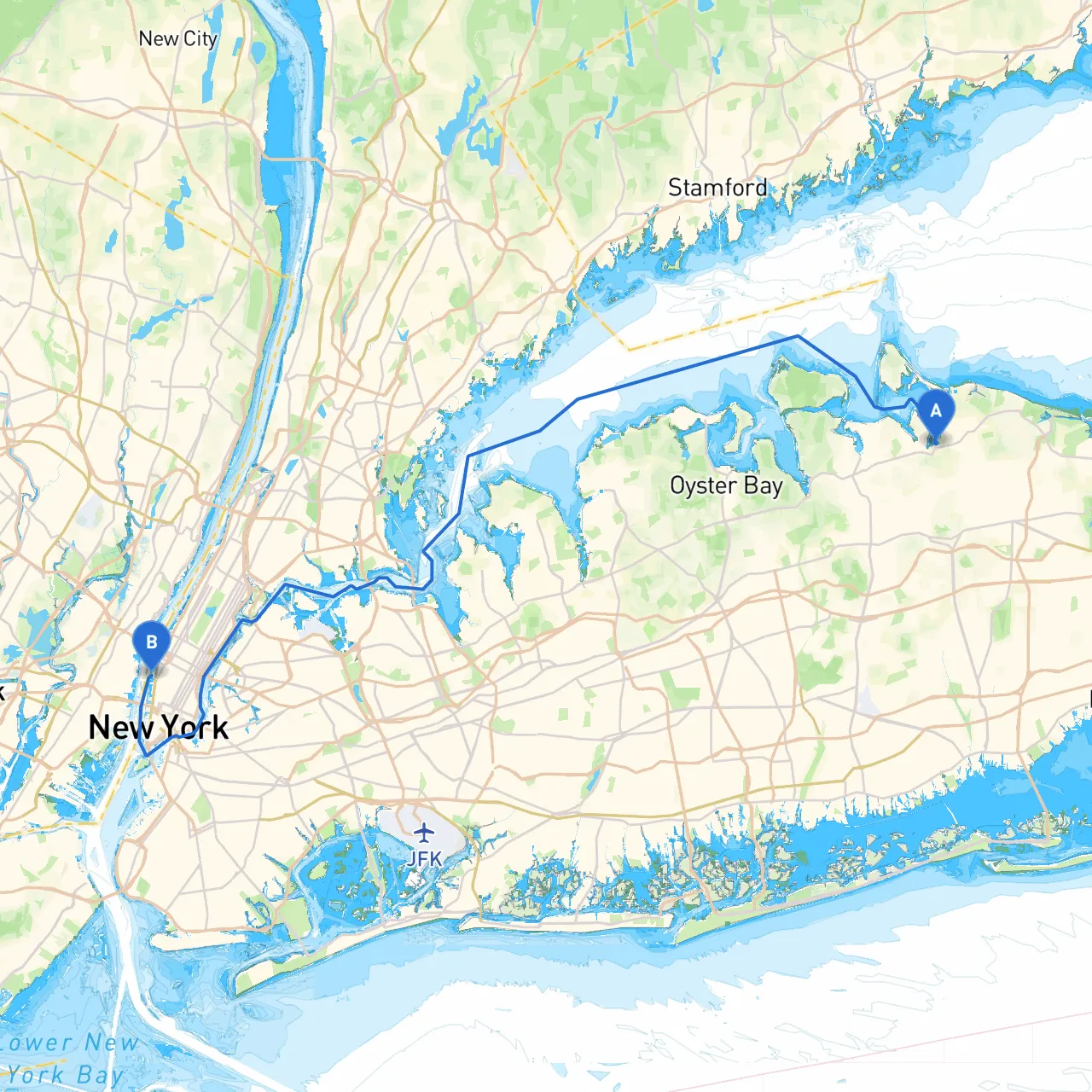 Northport to New York