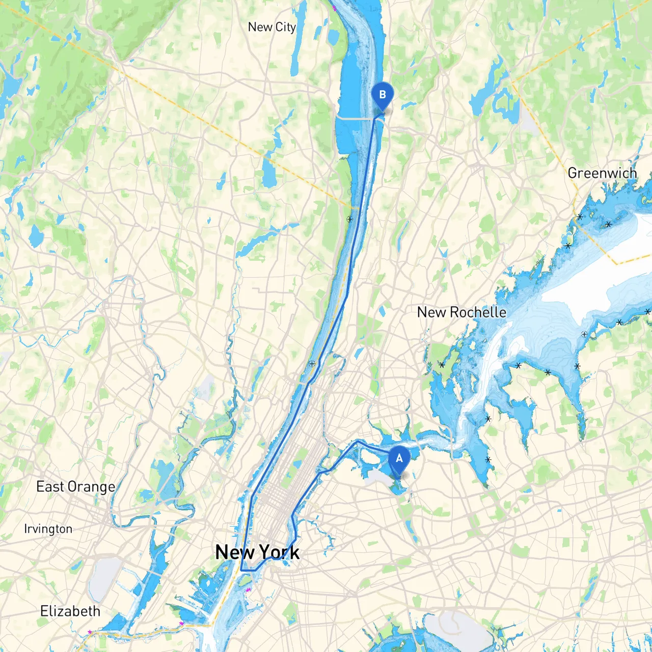 City of New York to Tarrytown