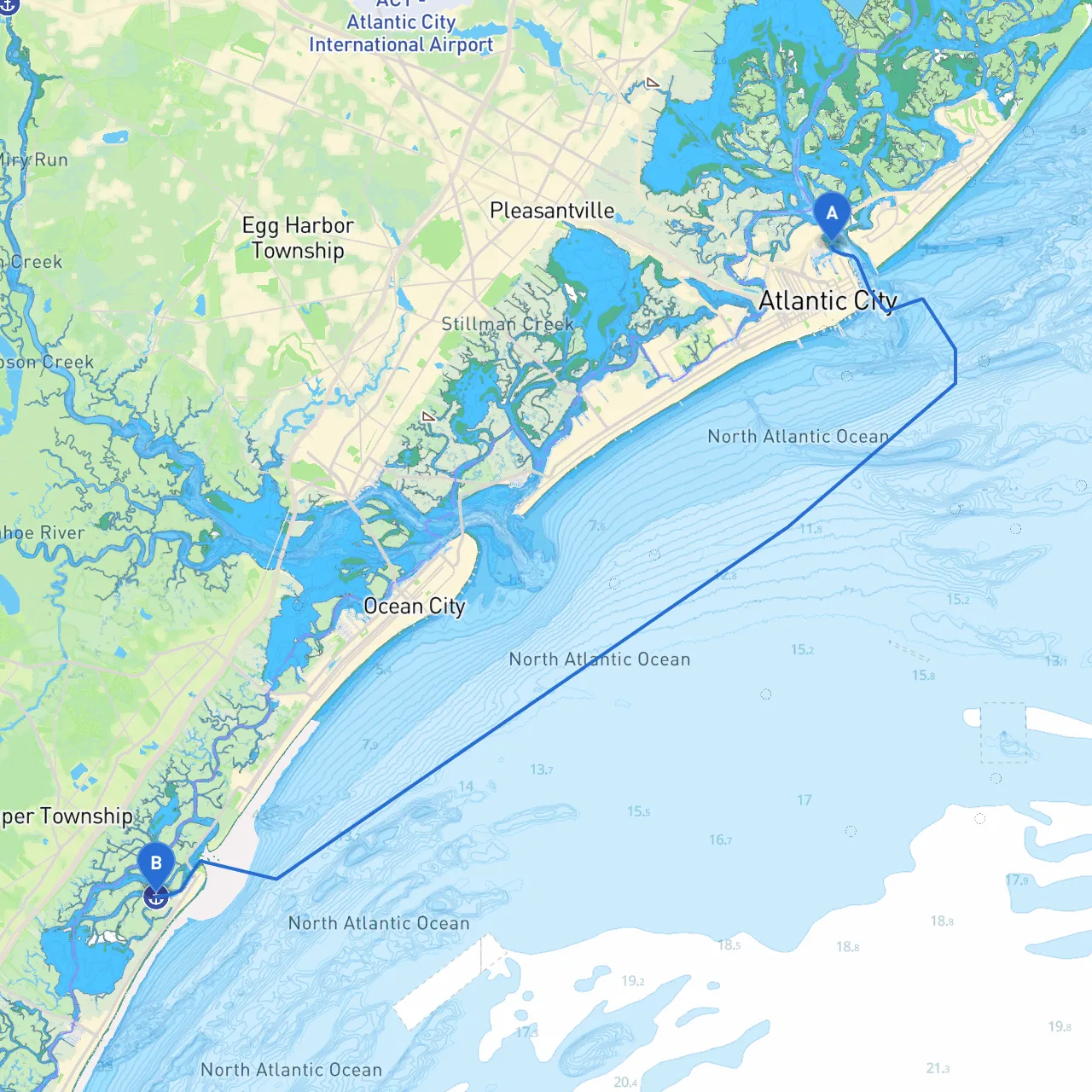 Atlantic City to Upper Township