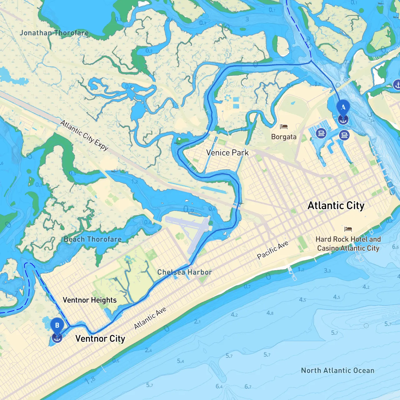 Atlantic City to Ventnor City