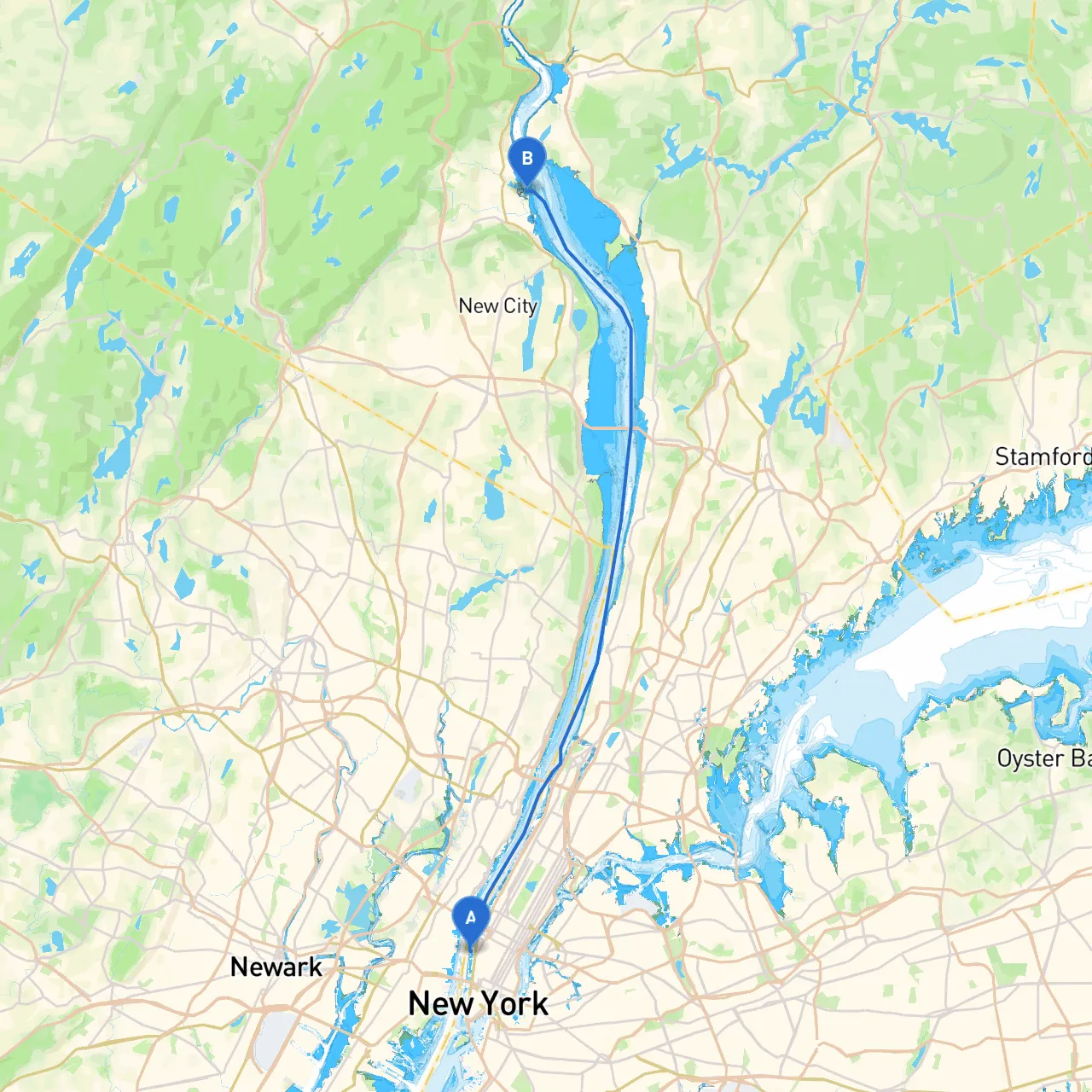 New York to West Haverstraw