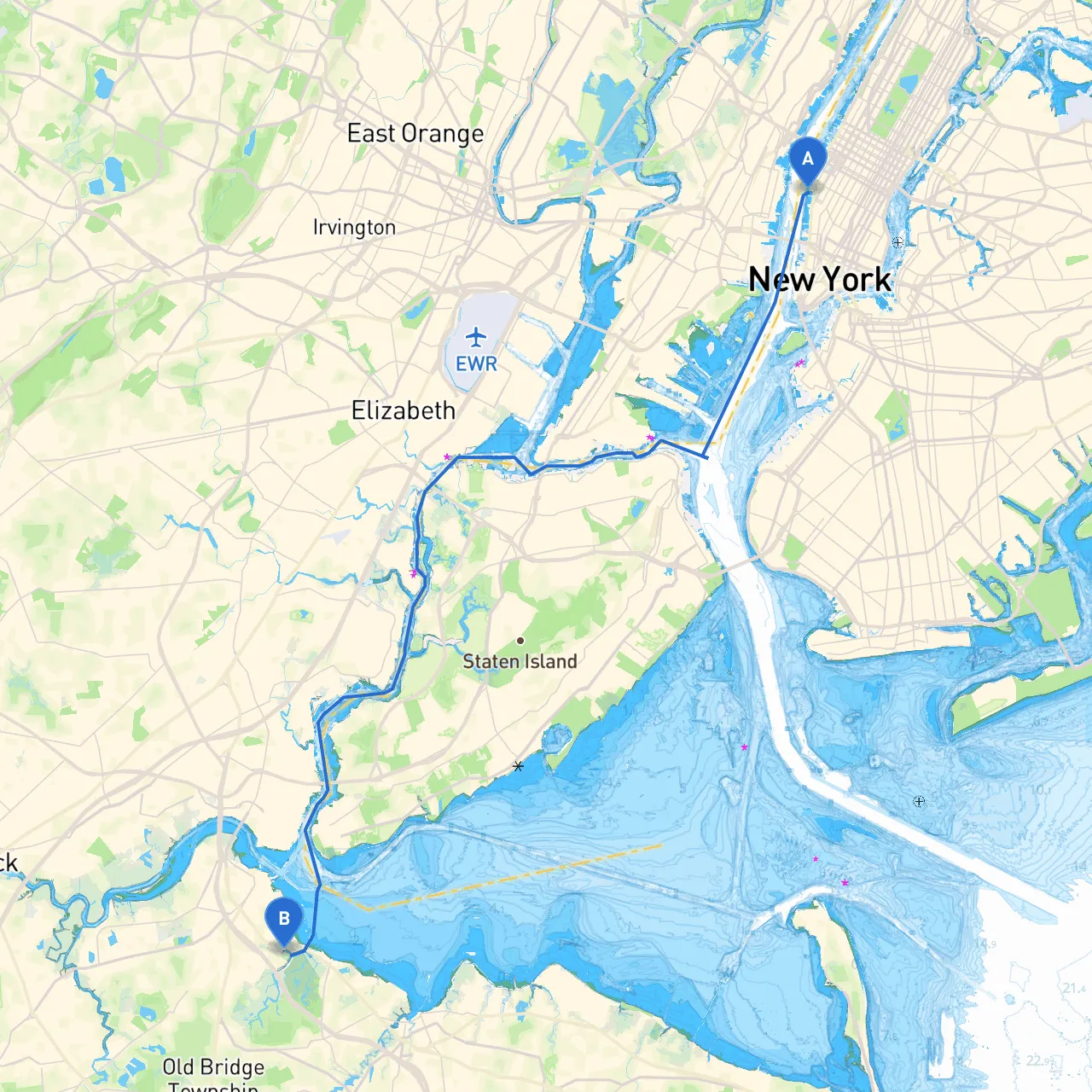 New York to South Amboy