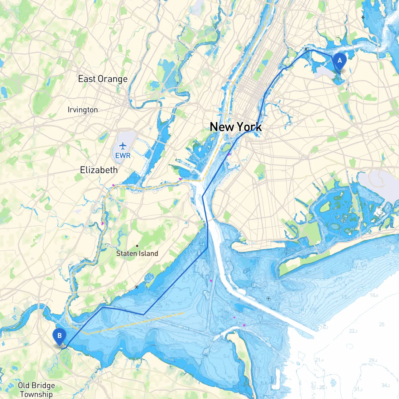 City of New York to South Amboy