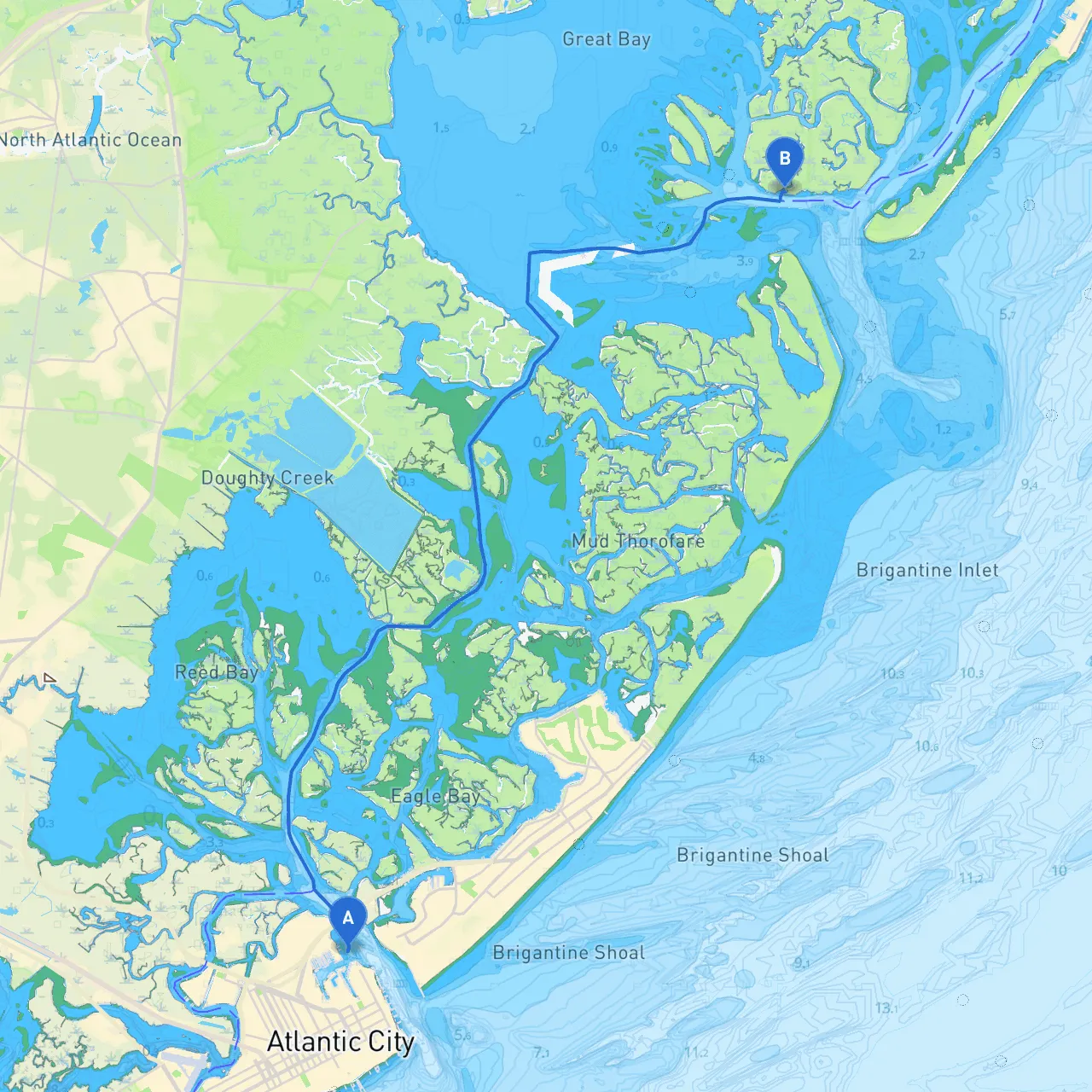 Atlantic City to Little Egg Harbor Township