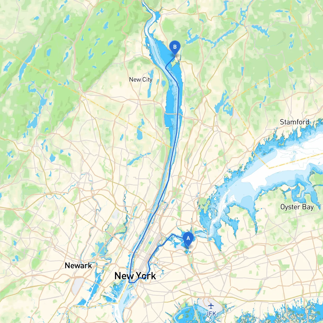 City of New York to Croton on Hudson