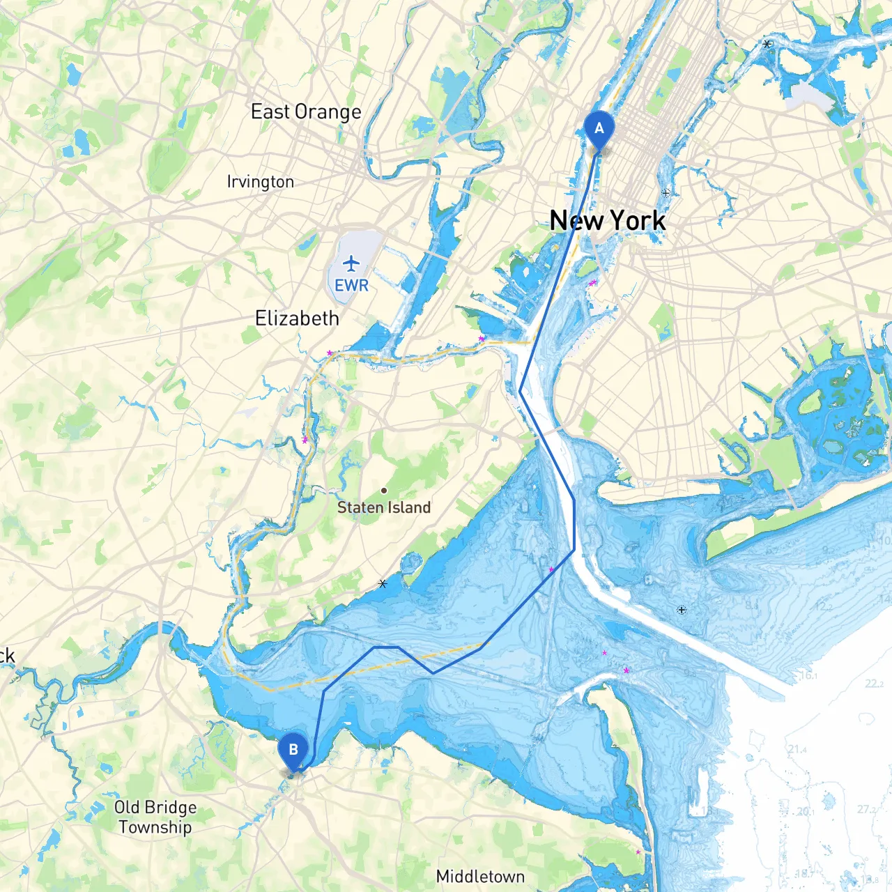 New York to Keyport