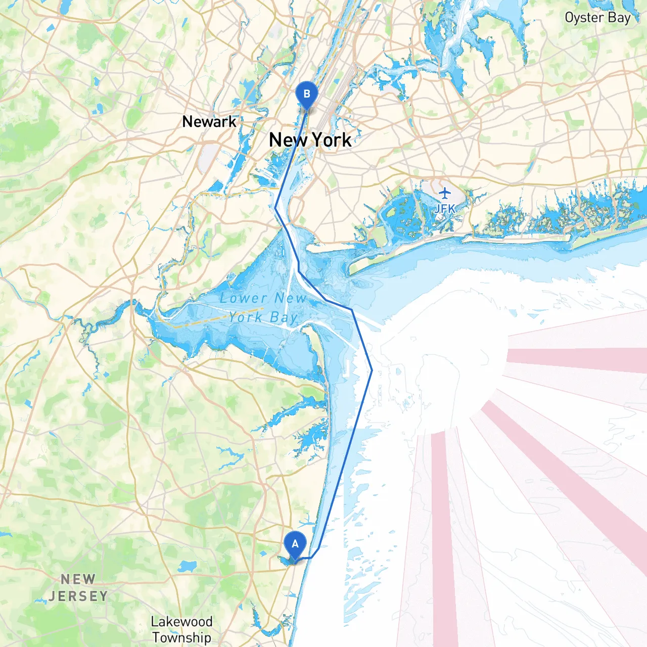 Belmar to New York