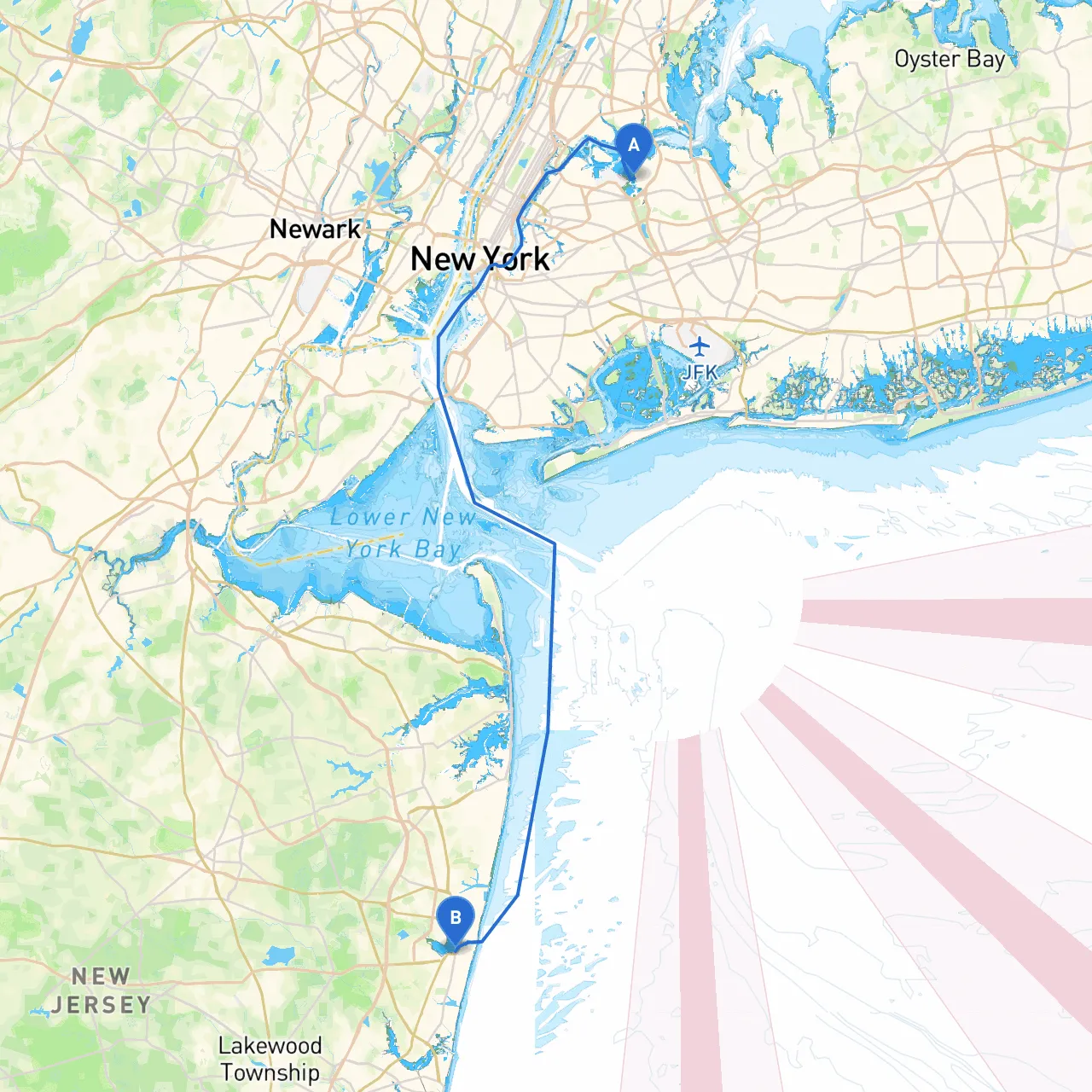 City of New York to Belmar