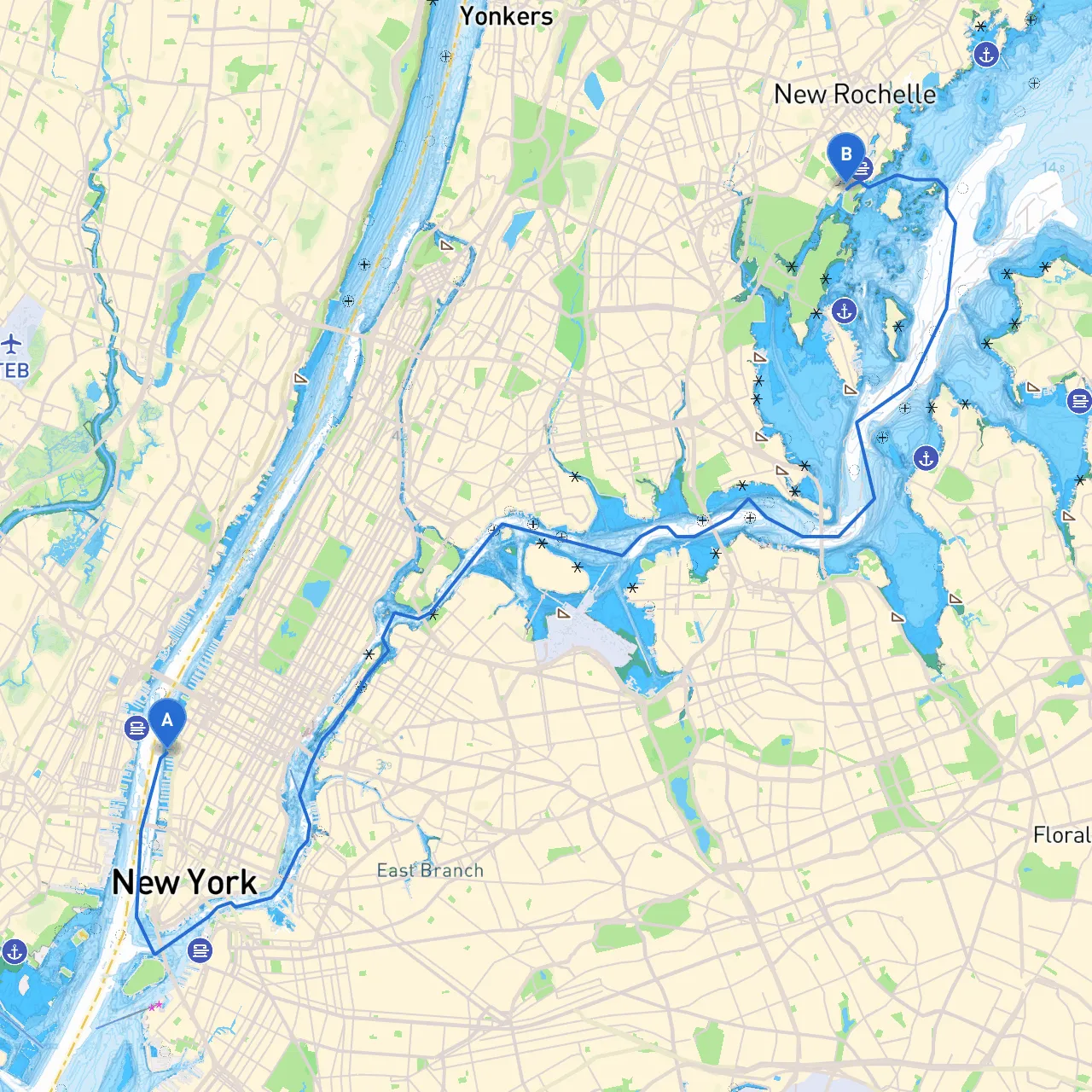 New York to Pelham Manor