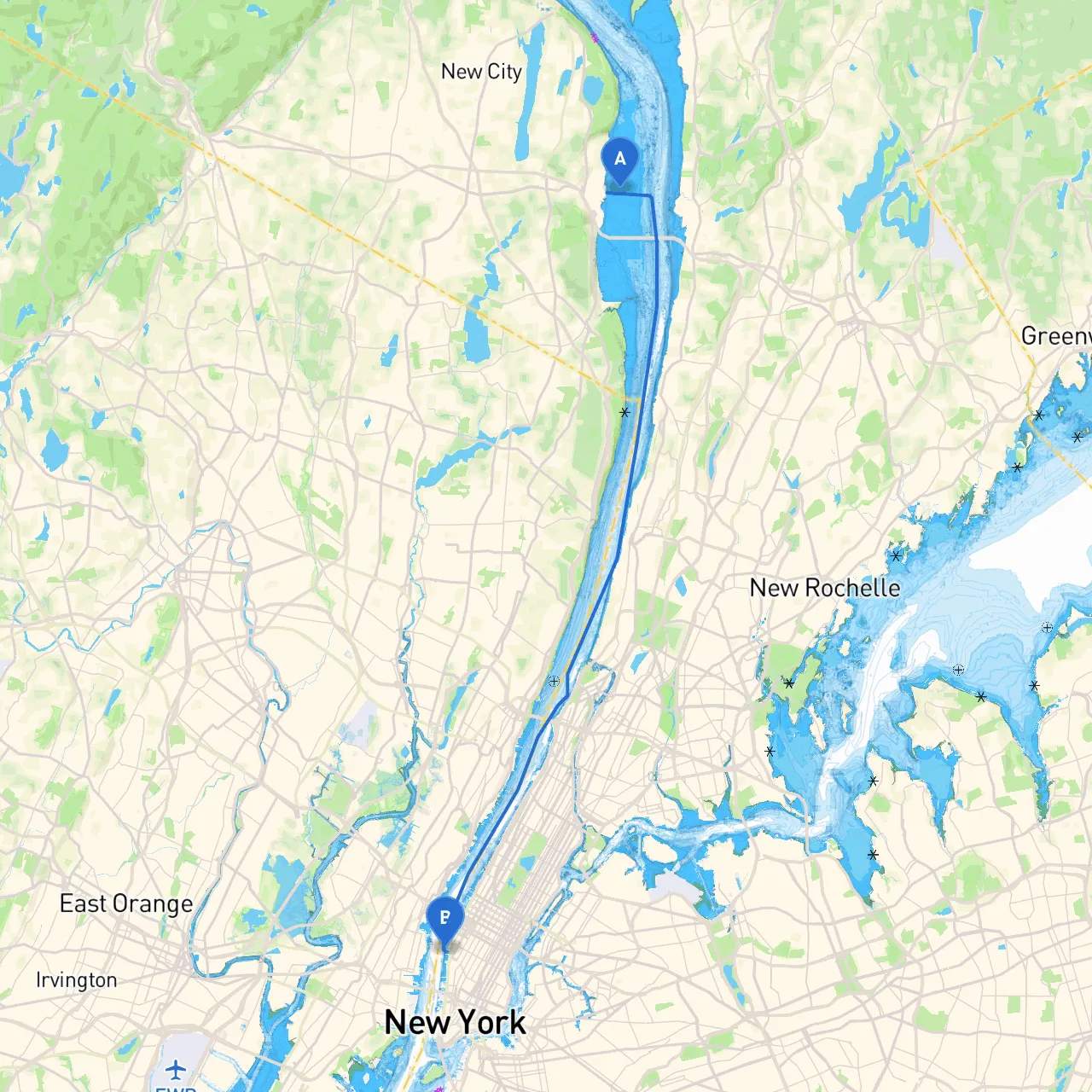 Blauvelt to New York