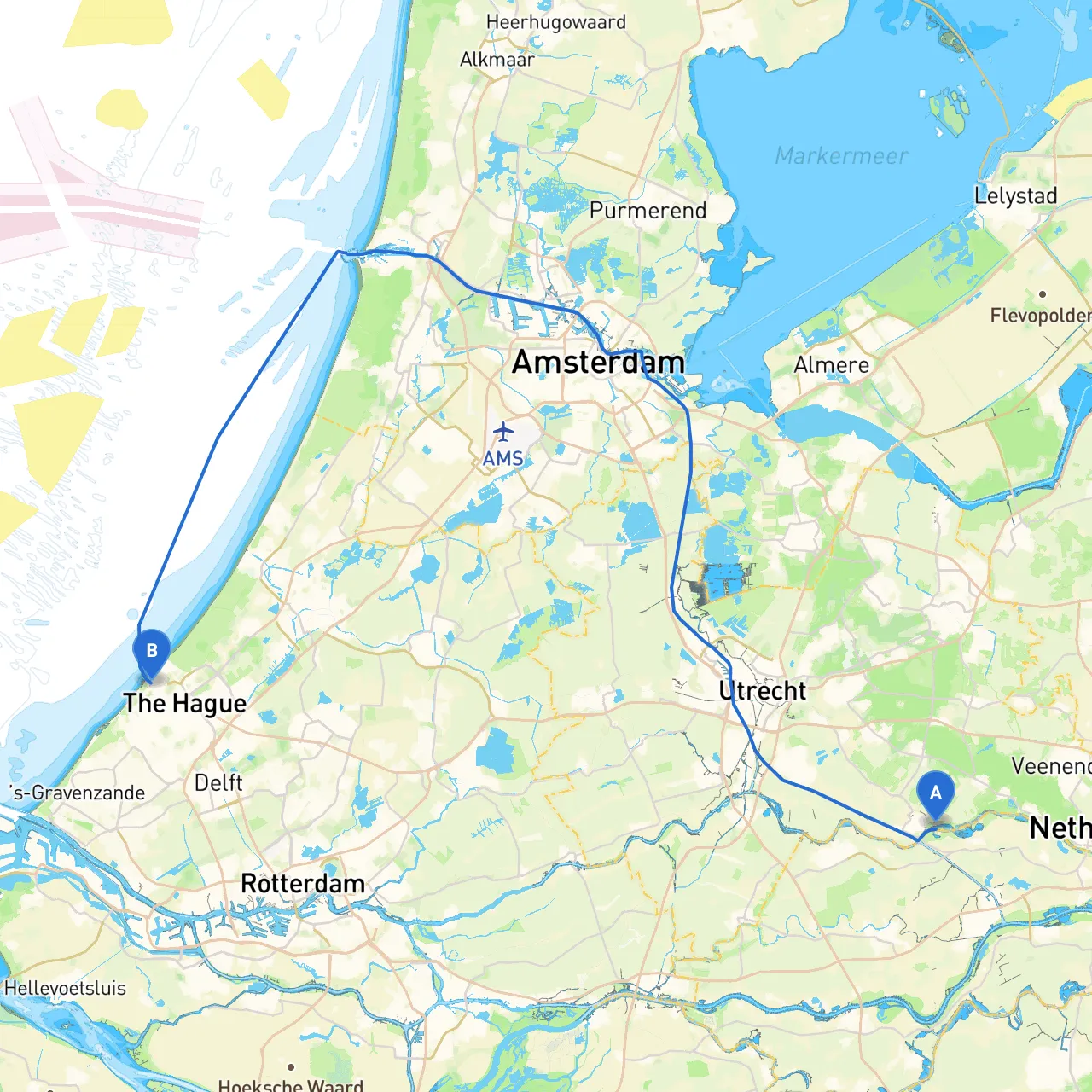 Wijk bij Duurstede to Den Haag