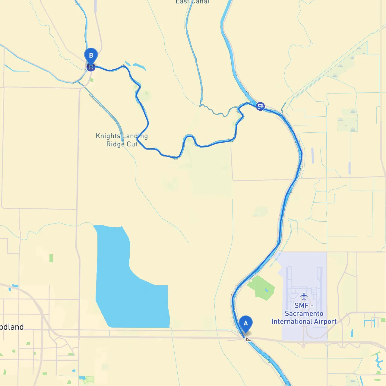 Sacramento to Knights Landing