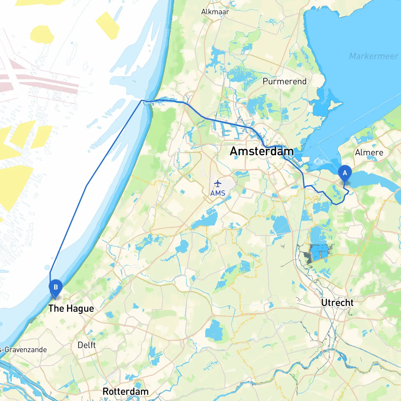 Naarden to Den Haag