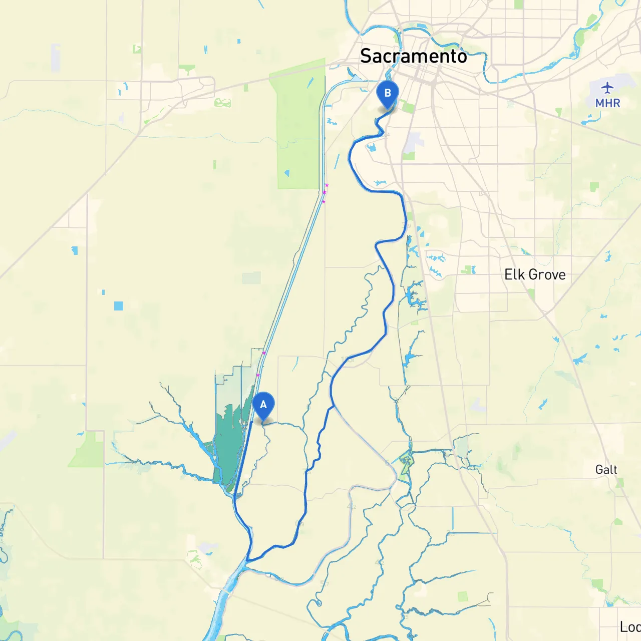 Clarksburg to West Sacramento
