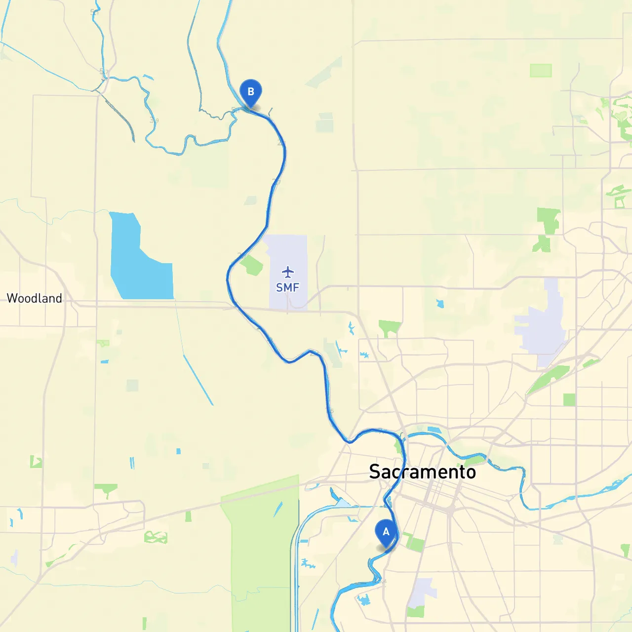 West Sacramento to Nicolaus