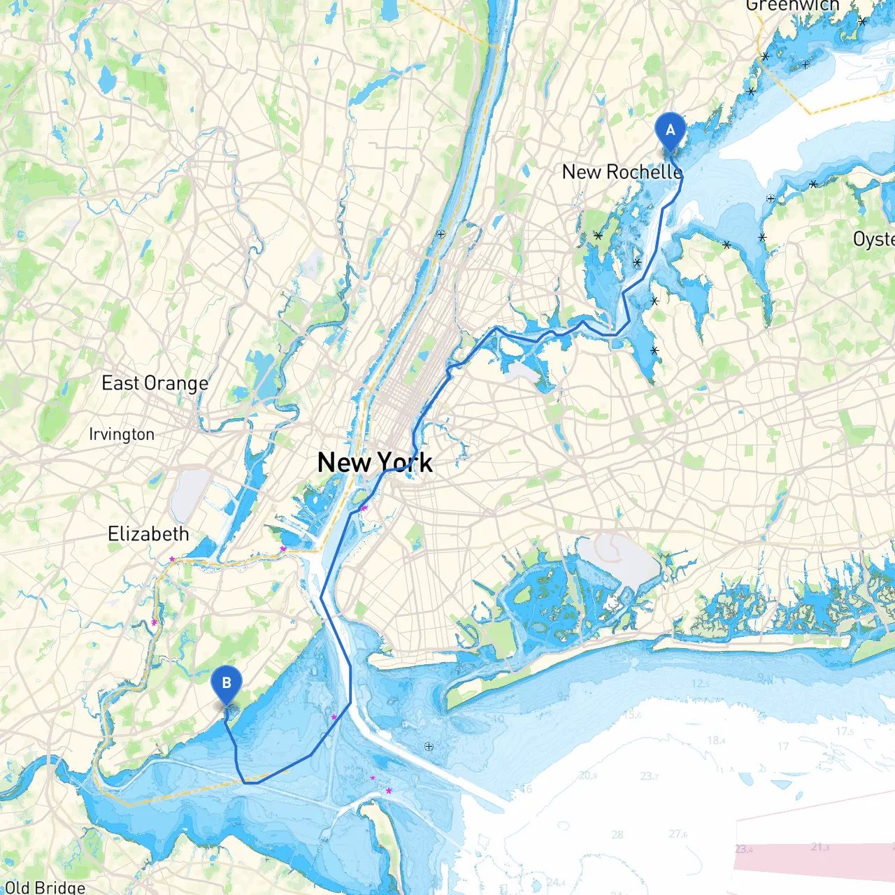 Town of Mamaroneck to Staten Island