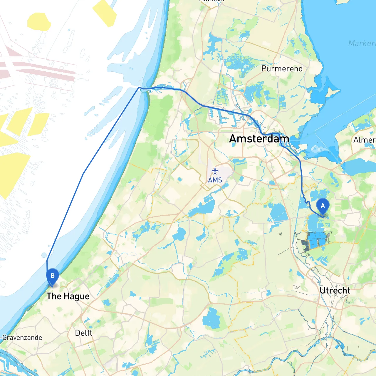 Kortenhoef to Den Haag