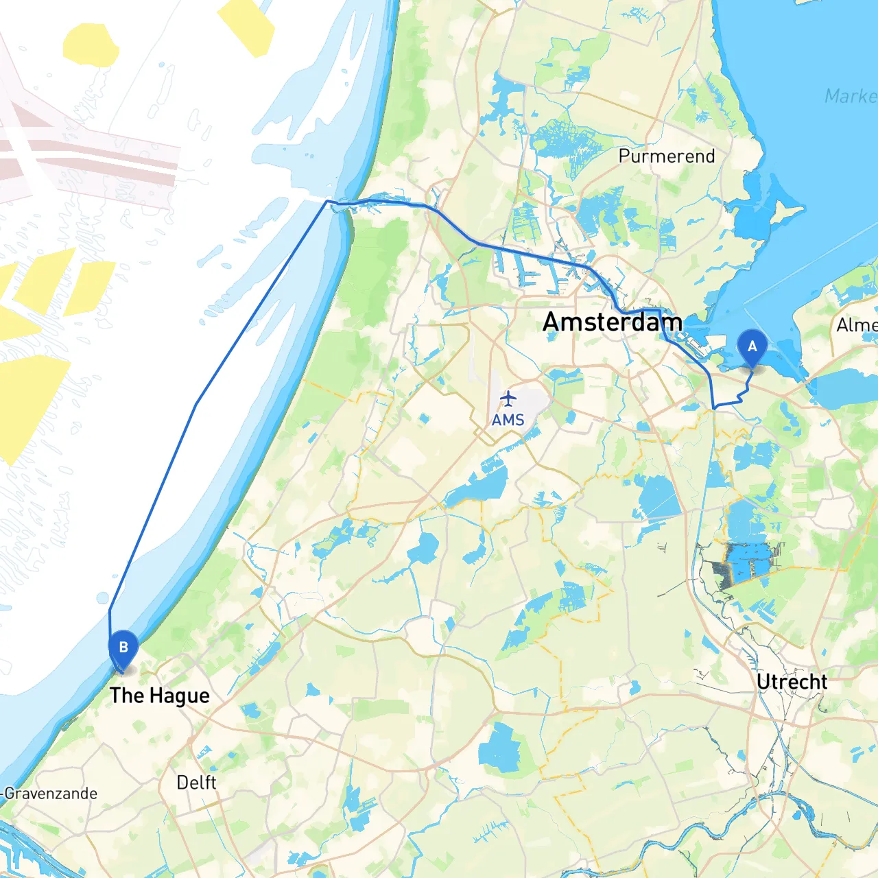 Muiden to Den Haag