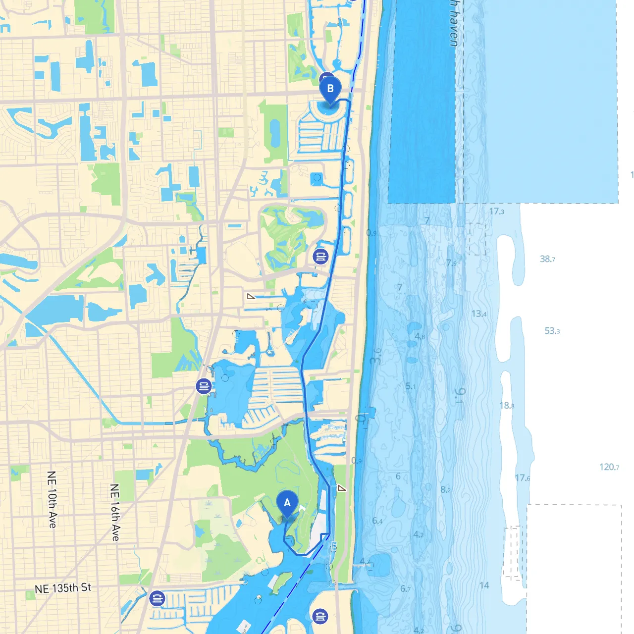 North Miami to Hallandale Beach