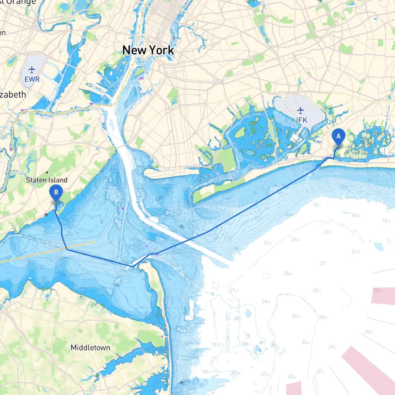 Village of Lawrence to Staten Island